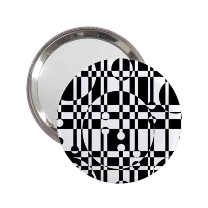 Black and white pattern 2.25  Handbag Mirrors