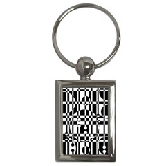 Black and white pattern Key Chains (Rectangle) 