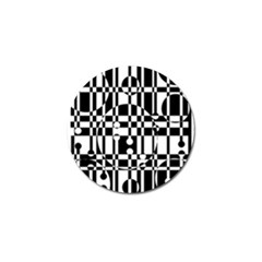 Black And White Pattern Golf Ball Marker (10 Pack) by Valentinaart