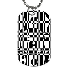 Black and white pattern Dog Tag (Two Sides)