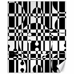 Black and white pattern Canvas 16  x 20  