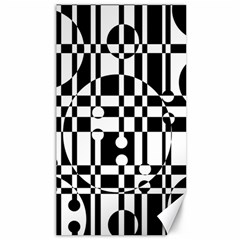 Black and white pattern Canvas 40  x 72  