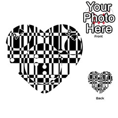 Black and white pattern Playing Cards 54 (Heart) 