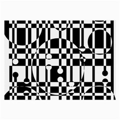 Black and white pattern Large Glasses Cloth (2-Side)