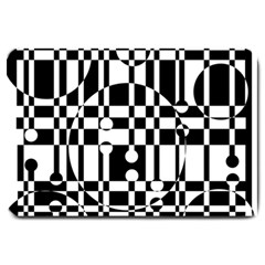 Black and white pattern Large Doormat 