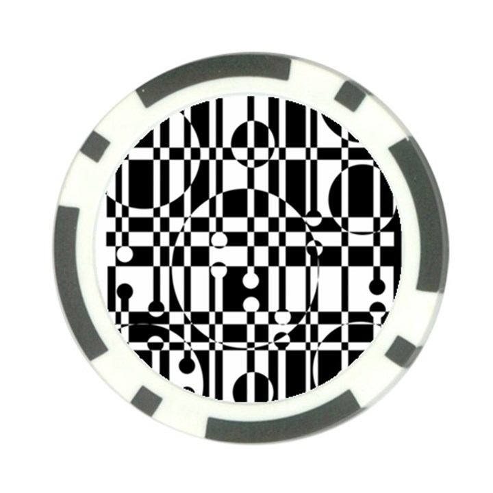 Black and white pattern Poker Chip Card Guards