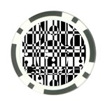 Black and white pattern Poker Chip Card Guards Back