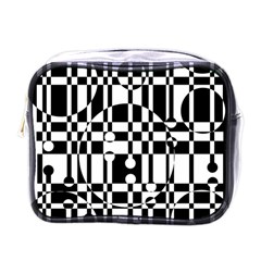 Black and white pattern Mini Toiletries Bags