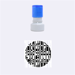 Black and white pattern Rubber Round Stamps (Small)