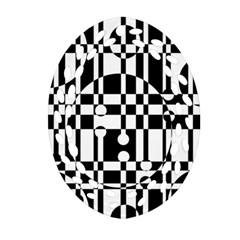 Black and white pattern Ornament (Oval Filigree) 