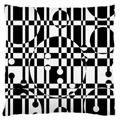 Black and white pattern Large Cushion Case (One Side)