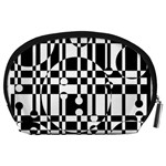 Black and white pattern Accessory Pouches (Large)  Back