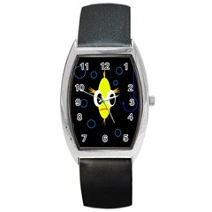 Yellow Fish Barrel Style Metal Watch