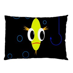 Yellow Fish Pillow Case by Valentinaart