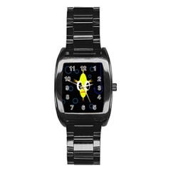 Yellow Fish Stainless Steel Barrel Watch