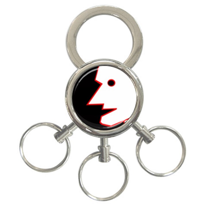 Man 3-Ring Key Chains