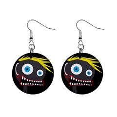 Crazy Man Mini Button Earrings