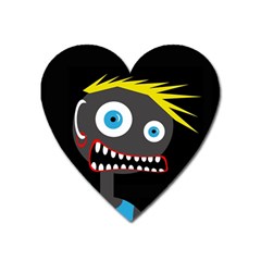 Crazy Man Heart Magnet by Valentinaart