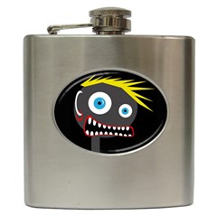 Crazy Man Hip Flask (6 Oz) by Valentinaart