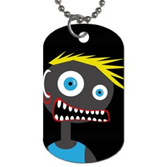 Crazy Man Dog Tag (two Sides) by Valentinaart