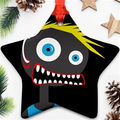 Crazy Man Star Ornament (two Sides)  by Valentinaart