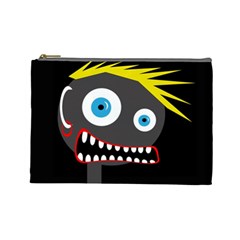 Crazy Man Cosmetic Bag (large)  by Valentinaart