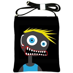 Crazy Man Shoulder Sling Bags by Valentinaart