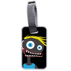 Crazy Man Luggage Tags (two Sides) by Valentinaart