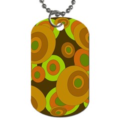 Brown Pattern Dog Tag (two Sides) by Valentinaart