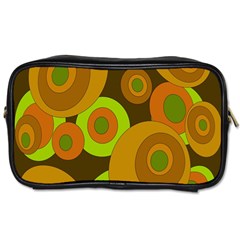 Brown Pattern Toiletries Bags by Valentinaart