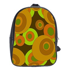 Brown Pattern School Bags (xl)  by Valentinaart