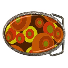 Orange Pattern Belt Buckles by Valentinaart