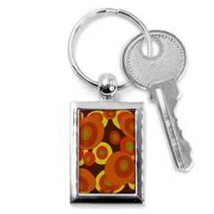 Orange Pattern Key Chains (rectangle)  by Valentinaart