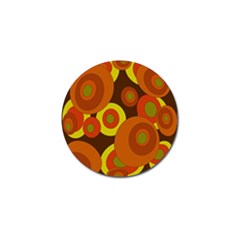 Orange Pattern Golf Ball Marker by Valentinaart