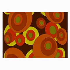 Orange Pattern Large Glasses Cloth (2-side) by Valentinaart