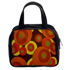 Orange Pattern Classic Handbags (2 Sides) by Valentinaart