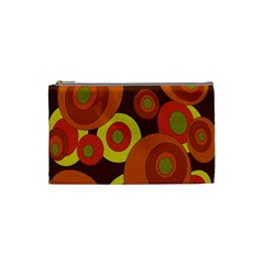 Orange Pattern Cosmetic Bag (small)  by Valentinaart