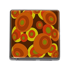 Orange Pattern Memory Card Reader (square) by Valentinaart