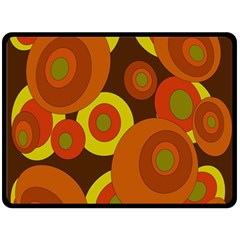 Orange Pattern Double Sided Fleece Blanket (large)  by Valentinaart