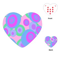 Pink Pattern Playing Cards (heart)  by Valentinaart