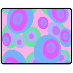 Pink Pattern Double Sided Fleece Blanket (medium)  by Valentinaart