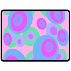 Pink Pattern Double Sided Fleece Blanket (large)  by Valentinaart