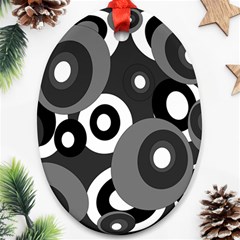 Gray Pattern Ornament (oval)  by Valentinaart