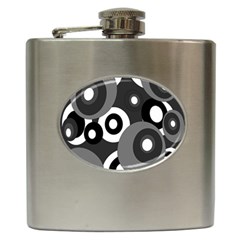 Gray Pattern Hip Flask (6 Oz) by Valentinaart