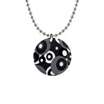 Gray pattern Button Necklaces Front