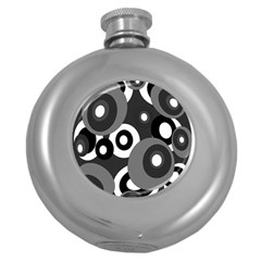 Gray Pattern Round Hip Flask (5 Oz) by Valentinaart