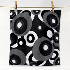 Gray Pattern Face Towel by Valentinaart