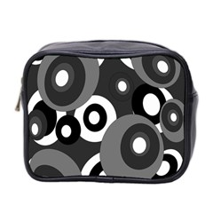 Gray Pattern Mini Toiletries Bag 2-side by Valentinaart