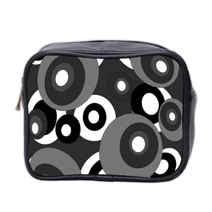 Gray pattern Mini Toiletries Bag 2-Side