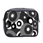 Gray pattern Mini Toiletries Bag 2-Side Back